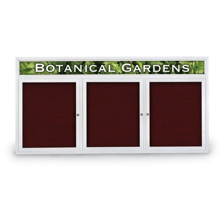 United Visual Products Indoor Enclosed Combo Board, 42"x32", Gold Frame/Black Porcelain & Black UVCB4232G-BLKPORC-BLACK